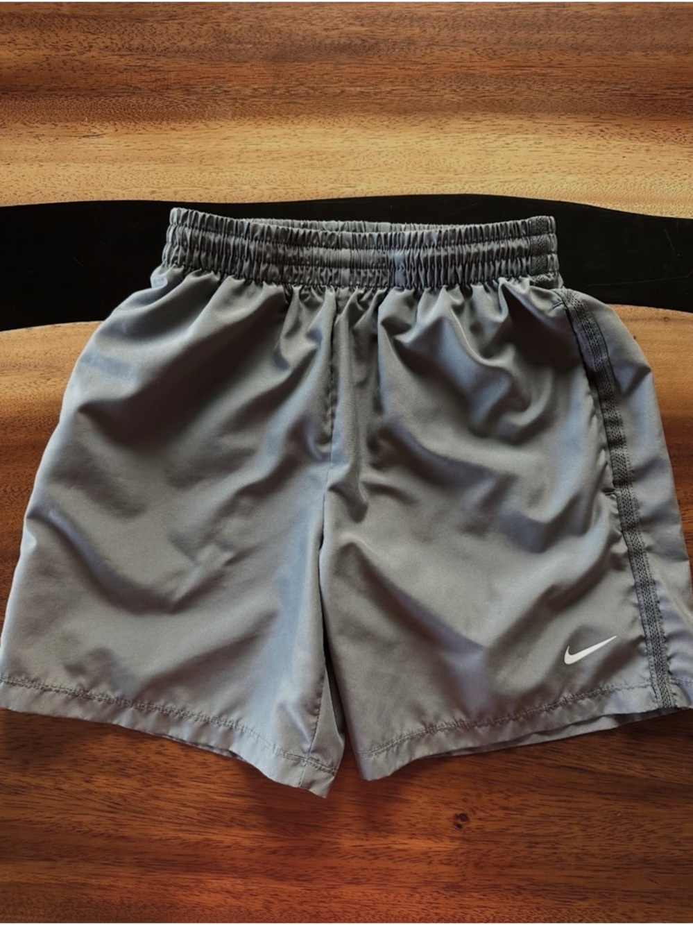 Nike Gray Boys' Athletic Shorts with Swoosh